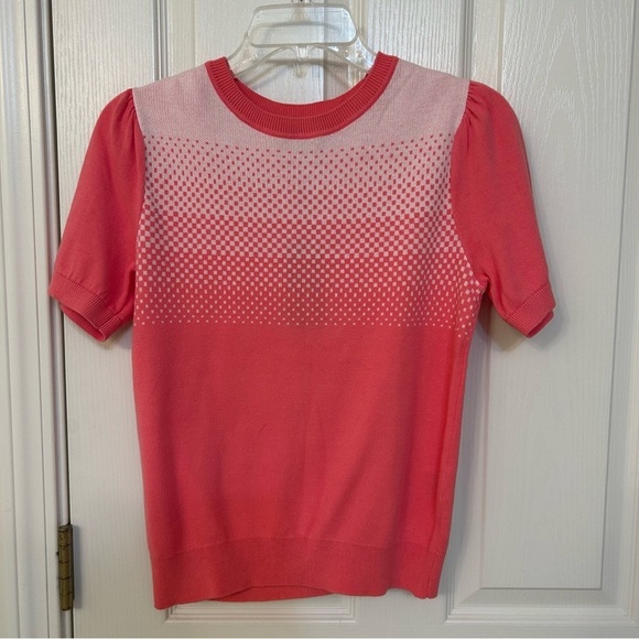 Tommy Hilfiger Short Sleeve Sweater Top in Pink Gradient Size XS - Picture 2 of 6